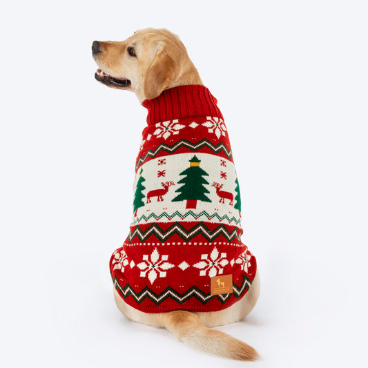 HUFT Jolly Jumper Sweater For Dog - Red