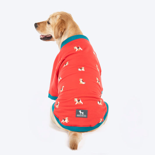 HUFT Pup Parade Sweatshirt For Big Dog - Red