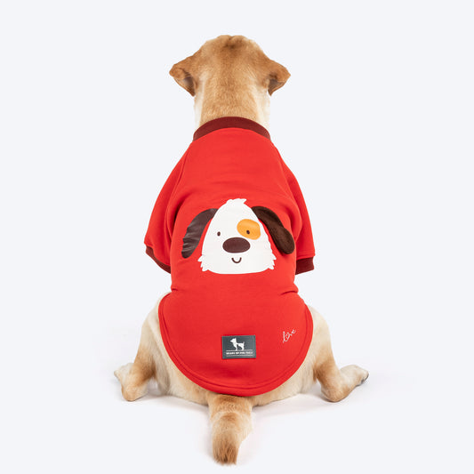 HUFT Woof Squad Sweatshirt For Dog - Red