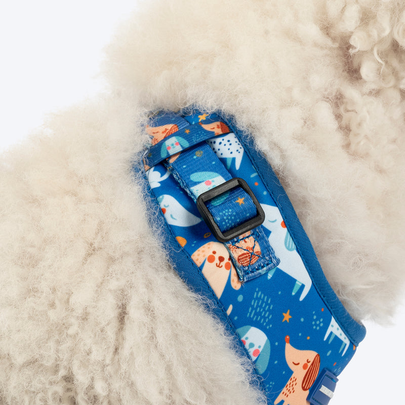 HUFT Twinkle Tails Adjustable Harness For Dog - Blue - Heads Up For Tails