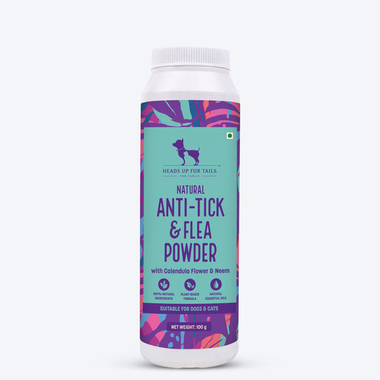 HUFT Natural Anti Tick and Flea Powder for Dogs & Cats - 100 g