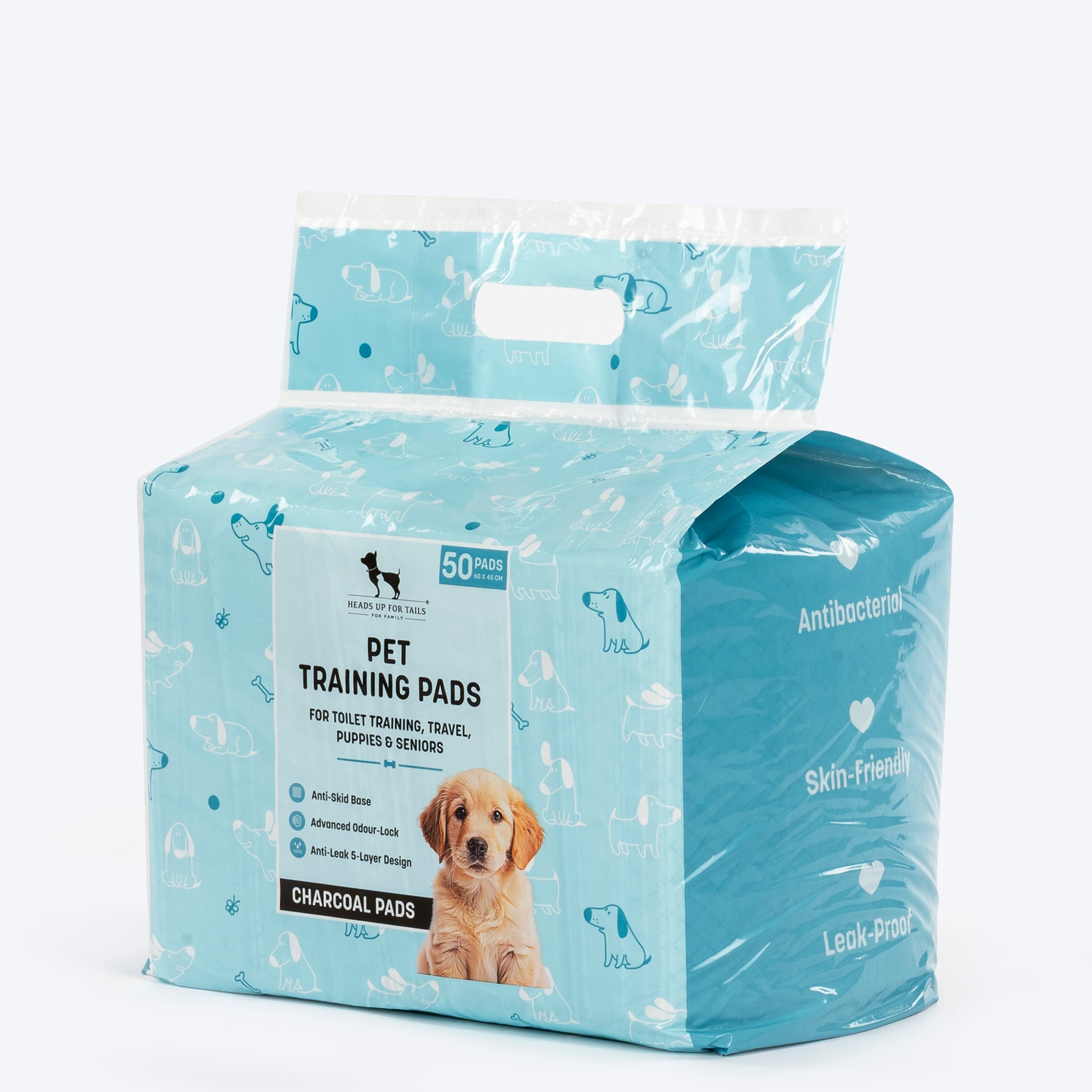 HUFT Charcoal Pet Training Pads - 60 x 45 cm - Heads Up For Tails