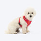 HUFT Polka Play Adjustable Harness For Dog - Red