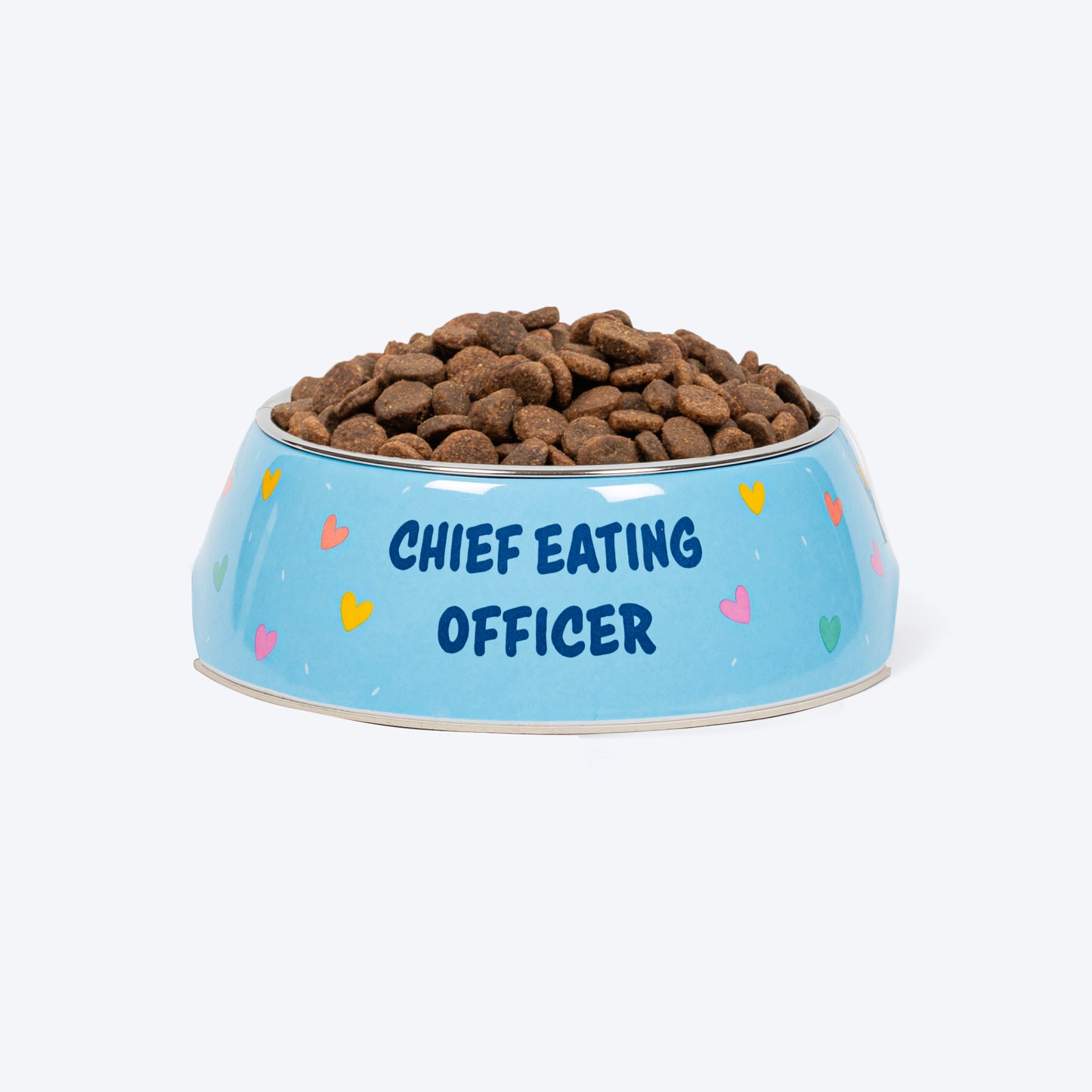 HUFT Chief Eating Officer Printed Melamine Bowl For Dogs - Skyblue - Heads Up For Tails