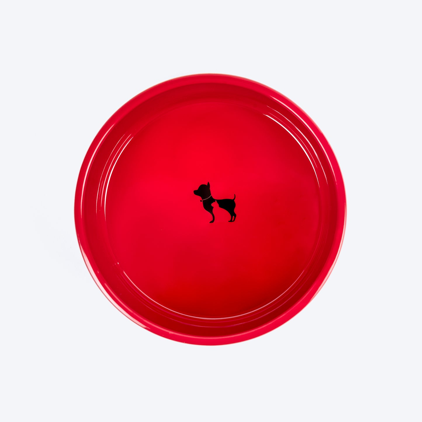 HUFT Dual Color Fun Melamine Bowl For Dog - Coral - Heads Up For Tails