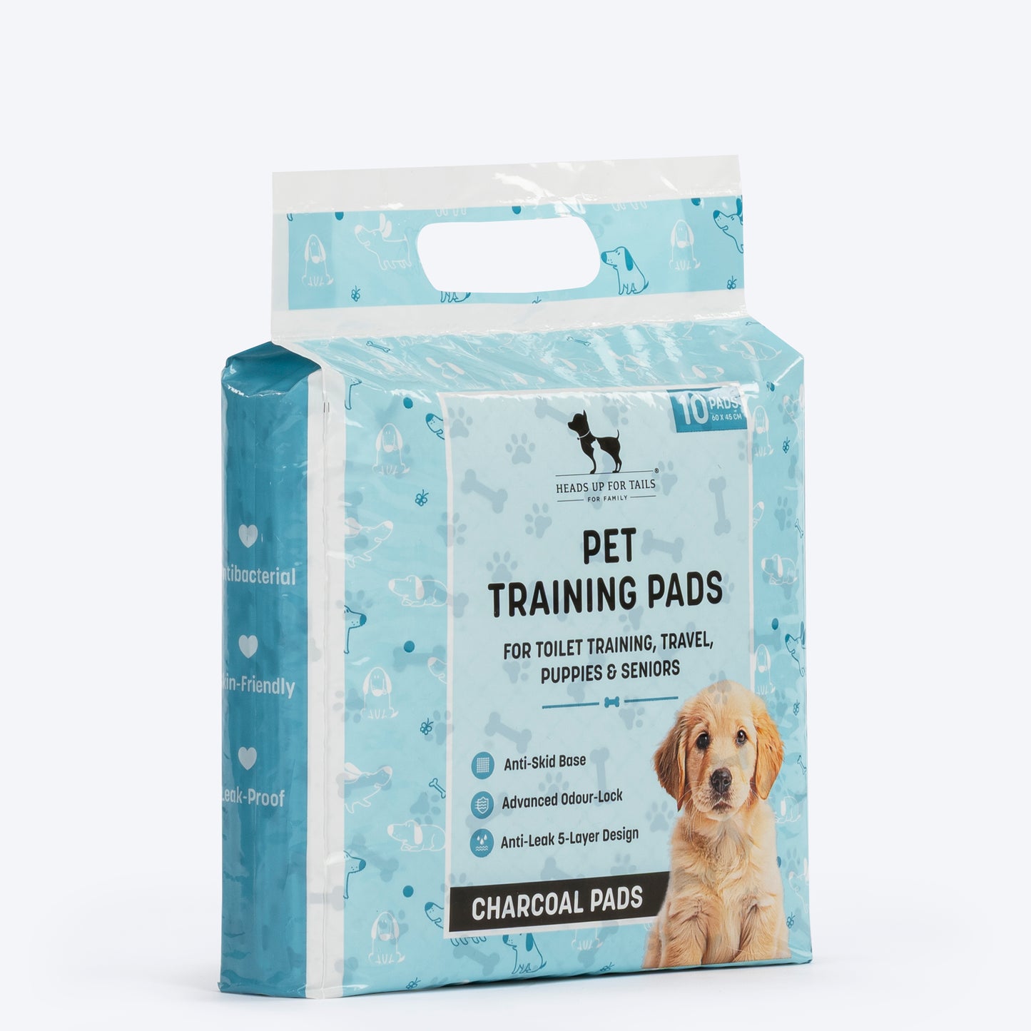 HUFT Charcoal Pet Training Pads - 60 x 45 cm - Heads Up For Tails