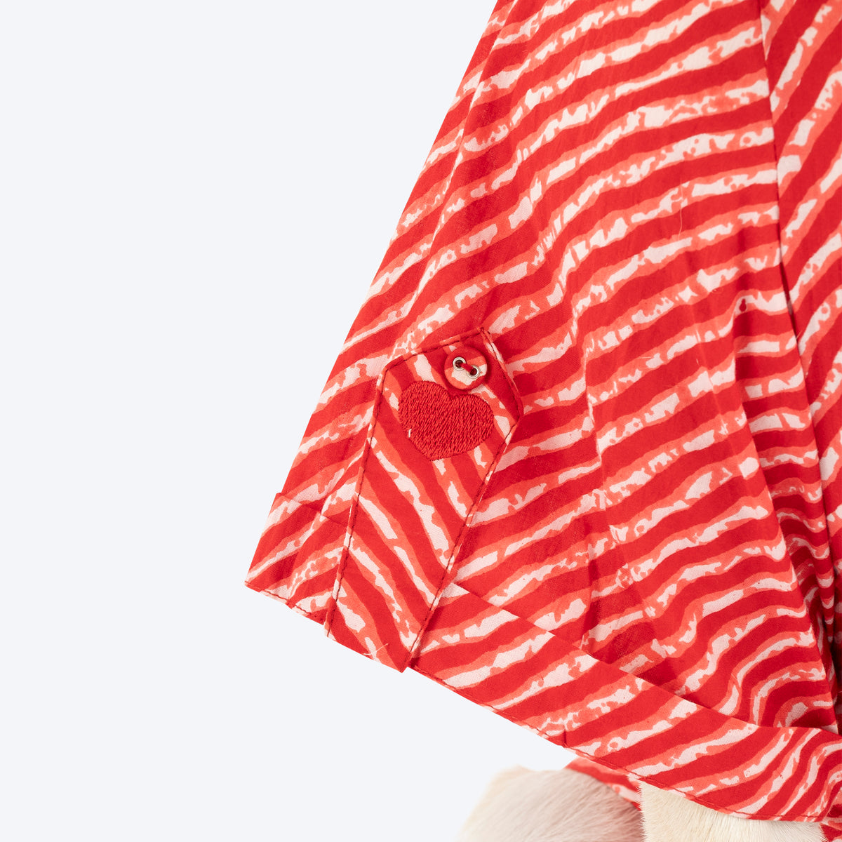 HUFT Pawdhani Leheriya Kurta For Dog - Red - Heads Up For Tails