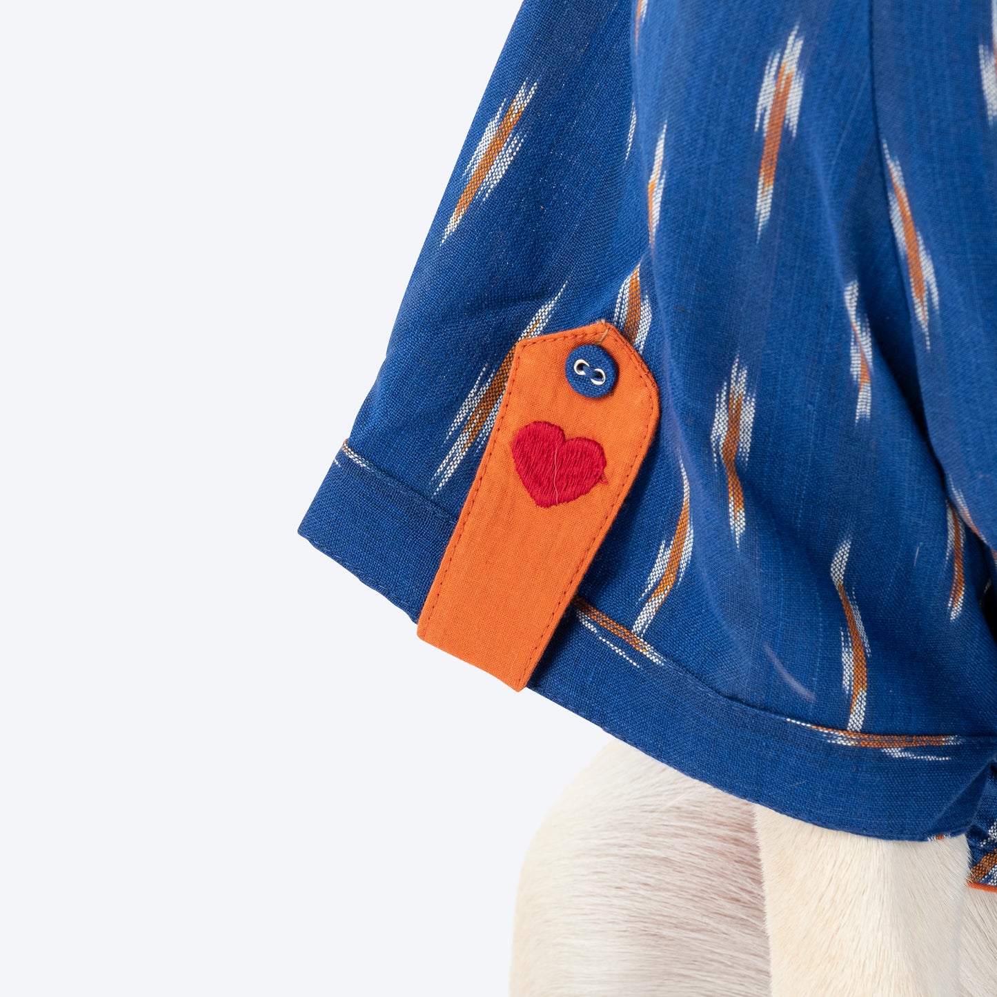 HUFT EthniPaw Ikat Kurta For Dog - Navy Blue
