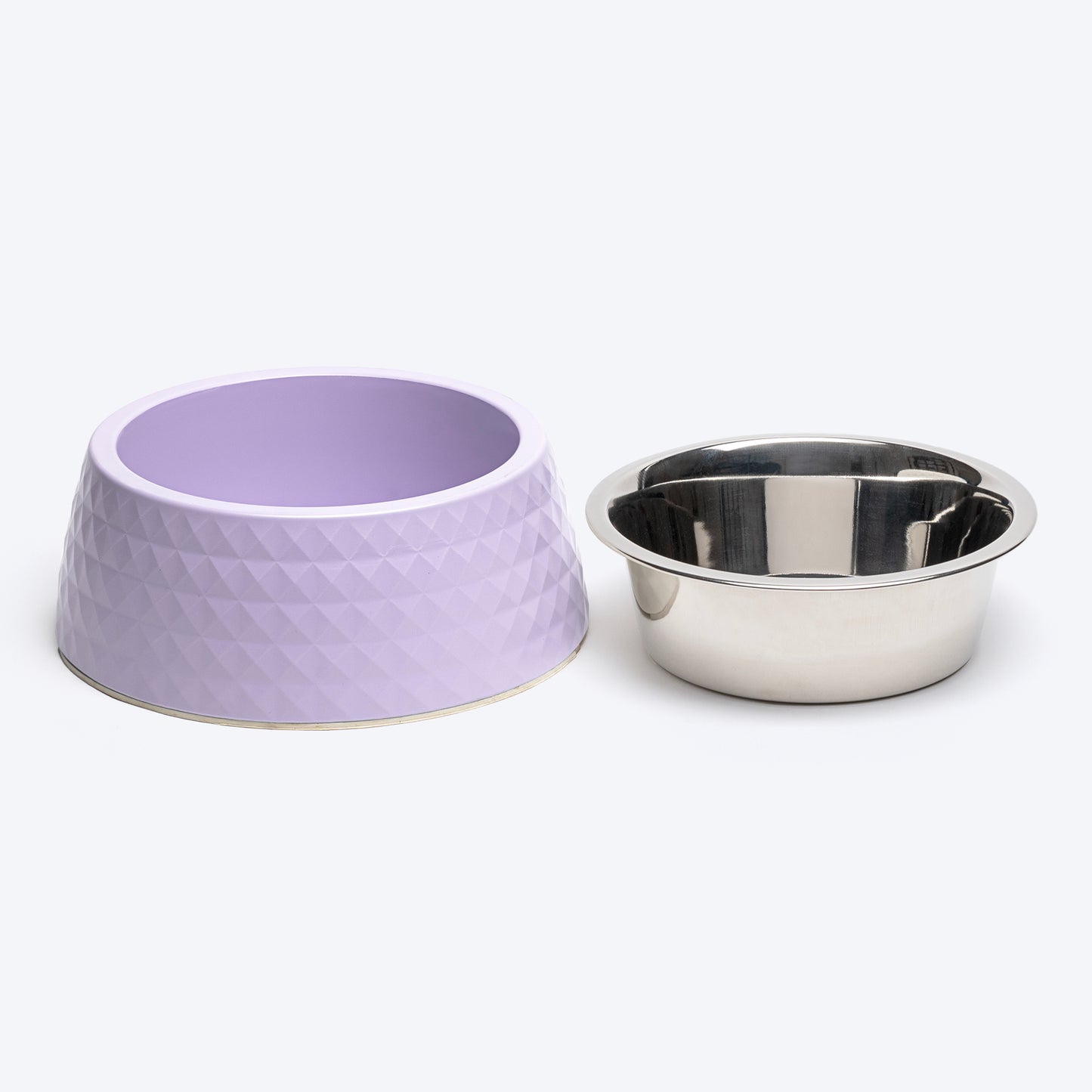 HUFT Prism Embossed Melamine Bowl For Dogs - Lilac - Heads Up For Tails