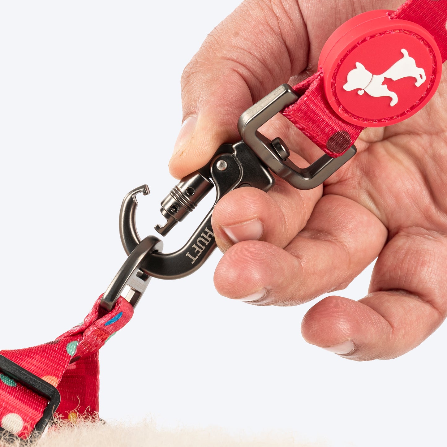 HUFT Polka Play Adjustable Harness For Dog - Red