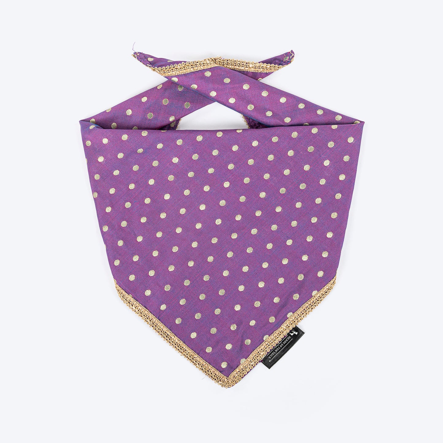 HUFT Desi Glam Knot Bandana For Dog - Purple