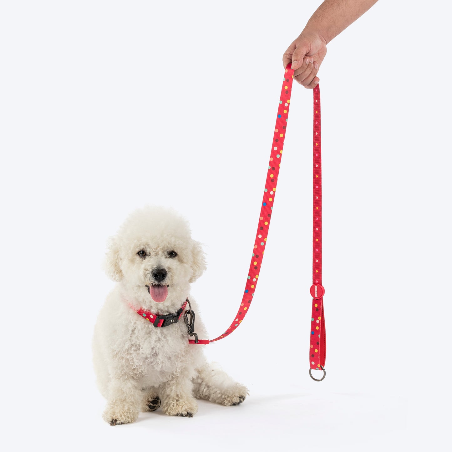 HUFT Polka Play Leash For Dog - Red