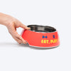 HUFT Eat Play Love Printed Melamine Bowl for Dogs - Red - Heads Up For Tails