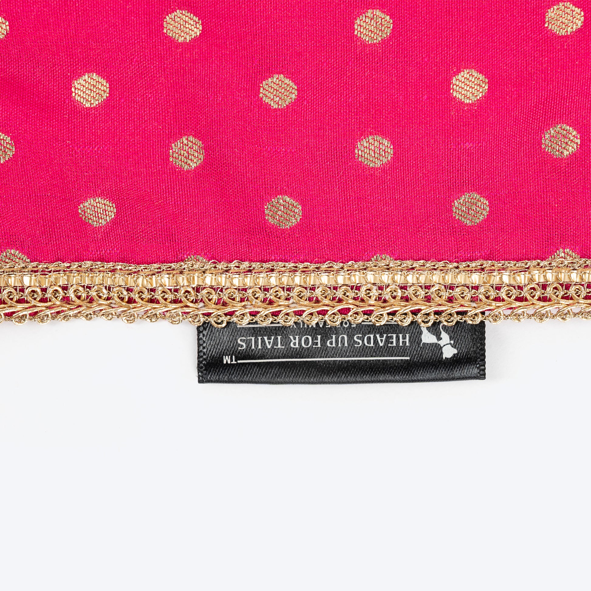 HUFT Desi Glam Knot Bandana For Dog - Pink - Heads Up For Tails