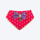 HUFT Desi Glam Bow Scarf For Cat & Puppy - Pink & Purple