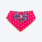 HUFT Desi Glam Bow Scarf For Cat & Puppy - Pink & Purple - Heads Up For Tails