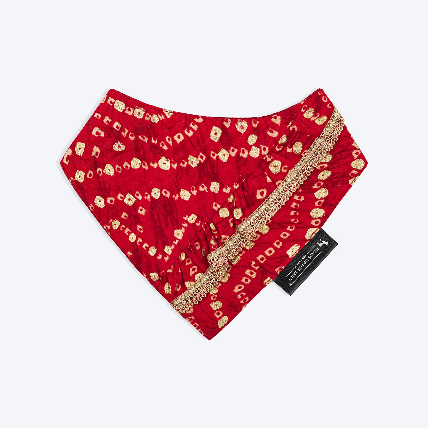 HUFT Super Sitara Scarf For Cat & Puppy - Red - Heads Up For Tails
