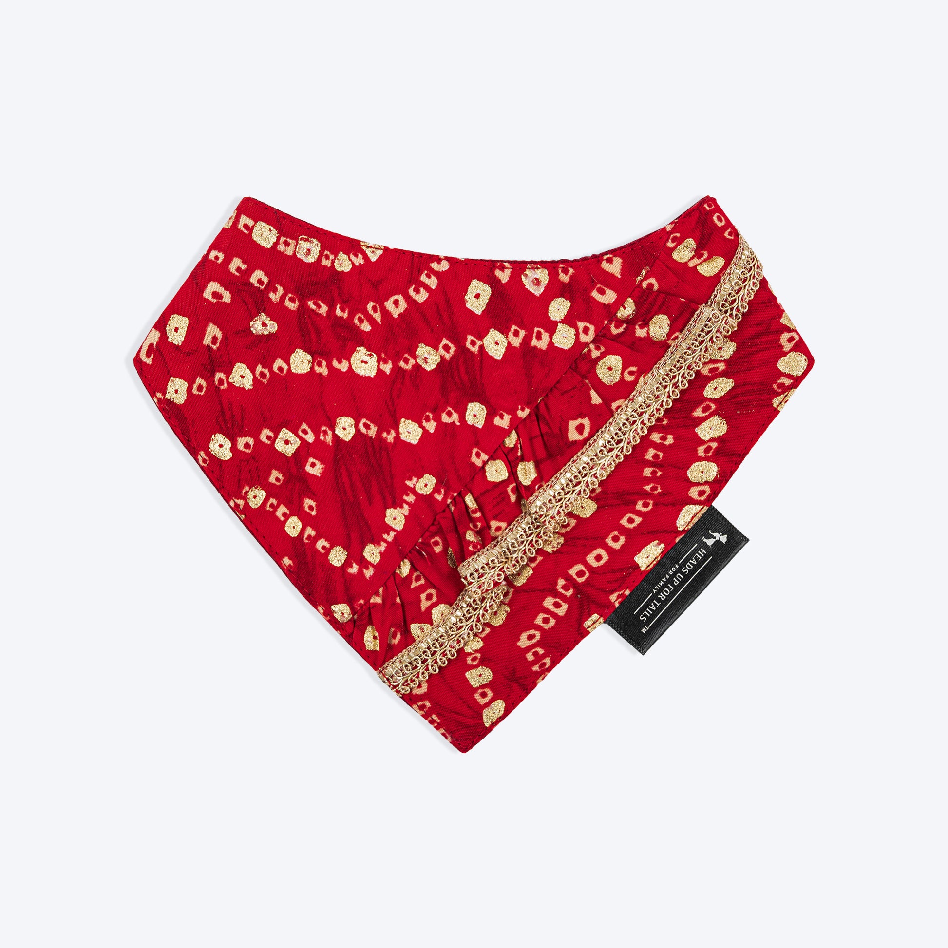 HUFT Super Sitara Scarf For Cat & Puppy - Red - Heads Up For Tails