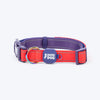 Dash Dog Padded Collar For Dog - Red & Purple