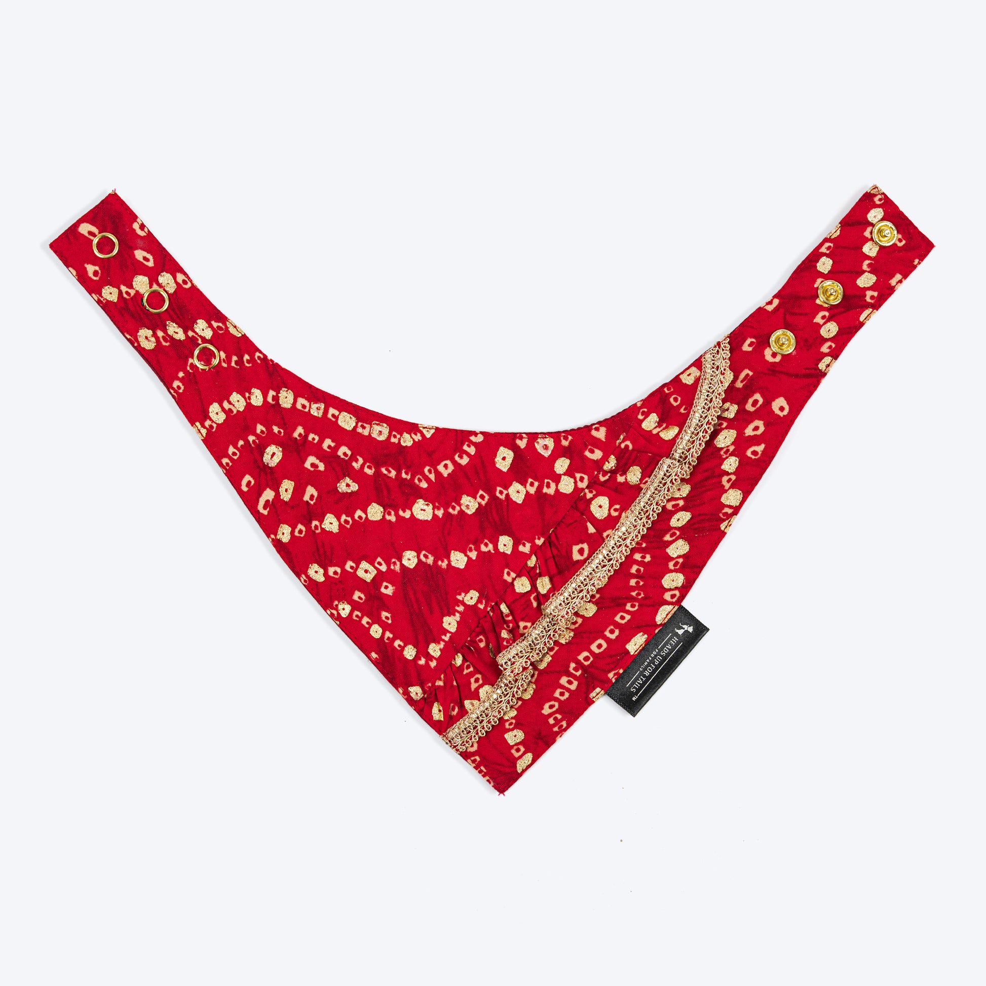 HUFT Super Sitara Scarf For Cat & Puppy - Red - Heads Up For Tails