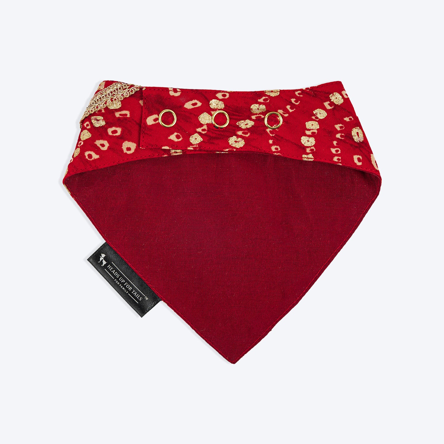 HUFT Super Sitara Scarf For Cat & Puppy - Red - Heads Up For Tails
