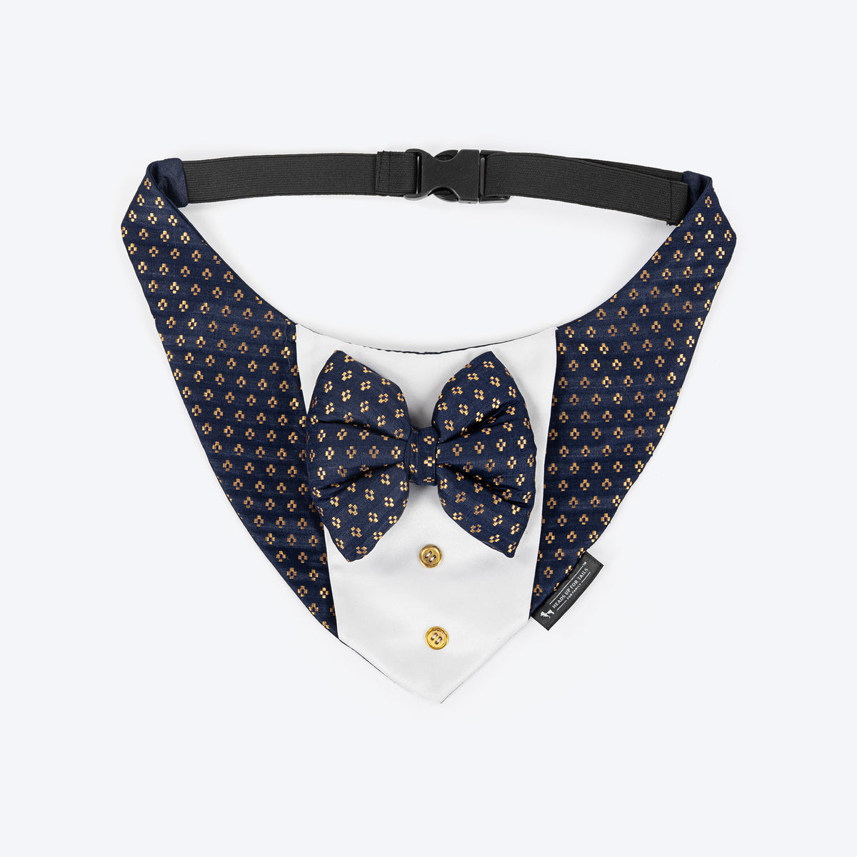 HUFT Shahi Paws Tuxedo Bandana For Dog - Blue - Heads Up For Tails