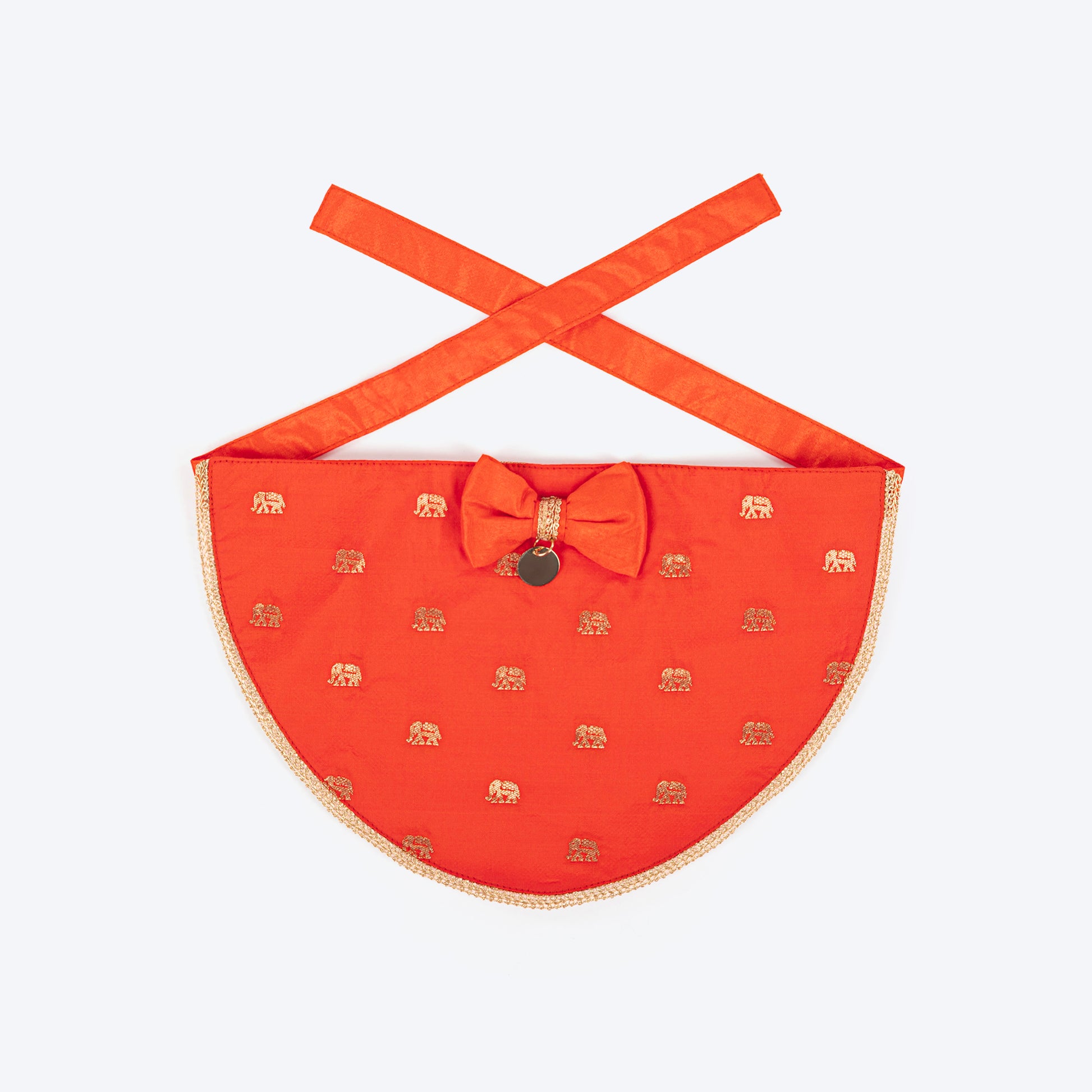 HUFT Royal Elephant Bandana For Dog - Orange - Heads Up For Tails