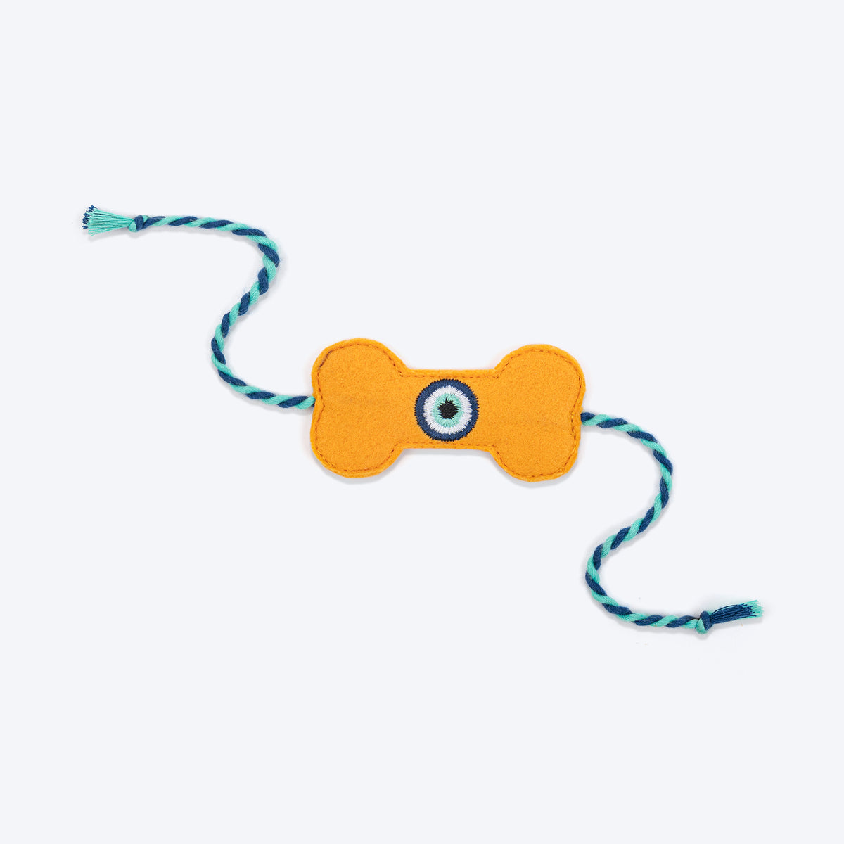 HUFT Nazar Buster Tie Rakhi For Dog & Cat - Yellow - Heads Up For Tails
