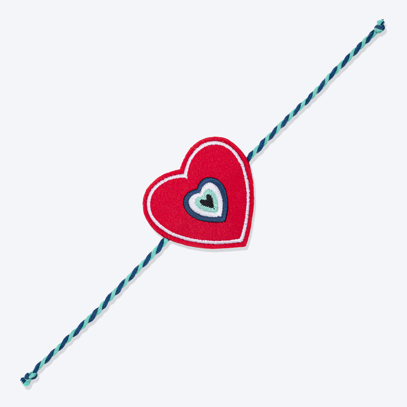 HUFT Dil Se Raksha Tie Rakhi For Dog & Cat - Red - Heads Up For Tails