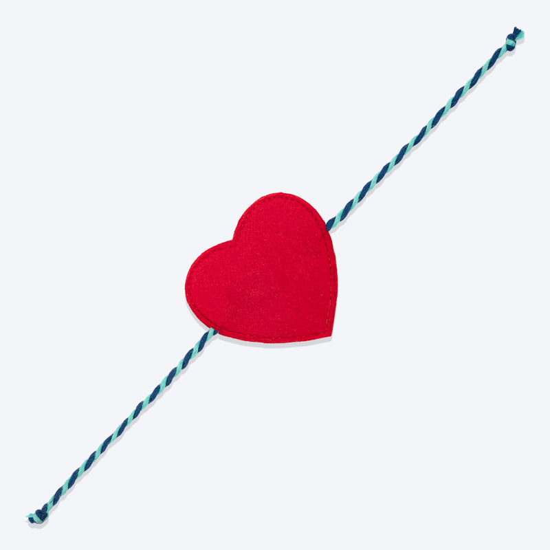 HUFT Dil Se Raksha Tie Rakhi For Dog & Cat - Red - Heads Up For Tails