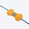 HUFT Nazar Buster Tie Rakhi For Dog & Cat - Yellow - Heads Up For Tails
