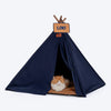 HUFT Personalised Teepee Tent For Dogs and Cats - Navy & Brown - Heads Up For Tails