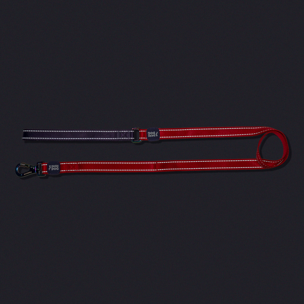 Dash Dog Dual Handle Leash For Dog - Red & Purple