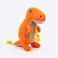 HUFT Plushosaurus Rex Squeaky Cuddle Plush Toy For Dog - Orange