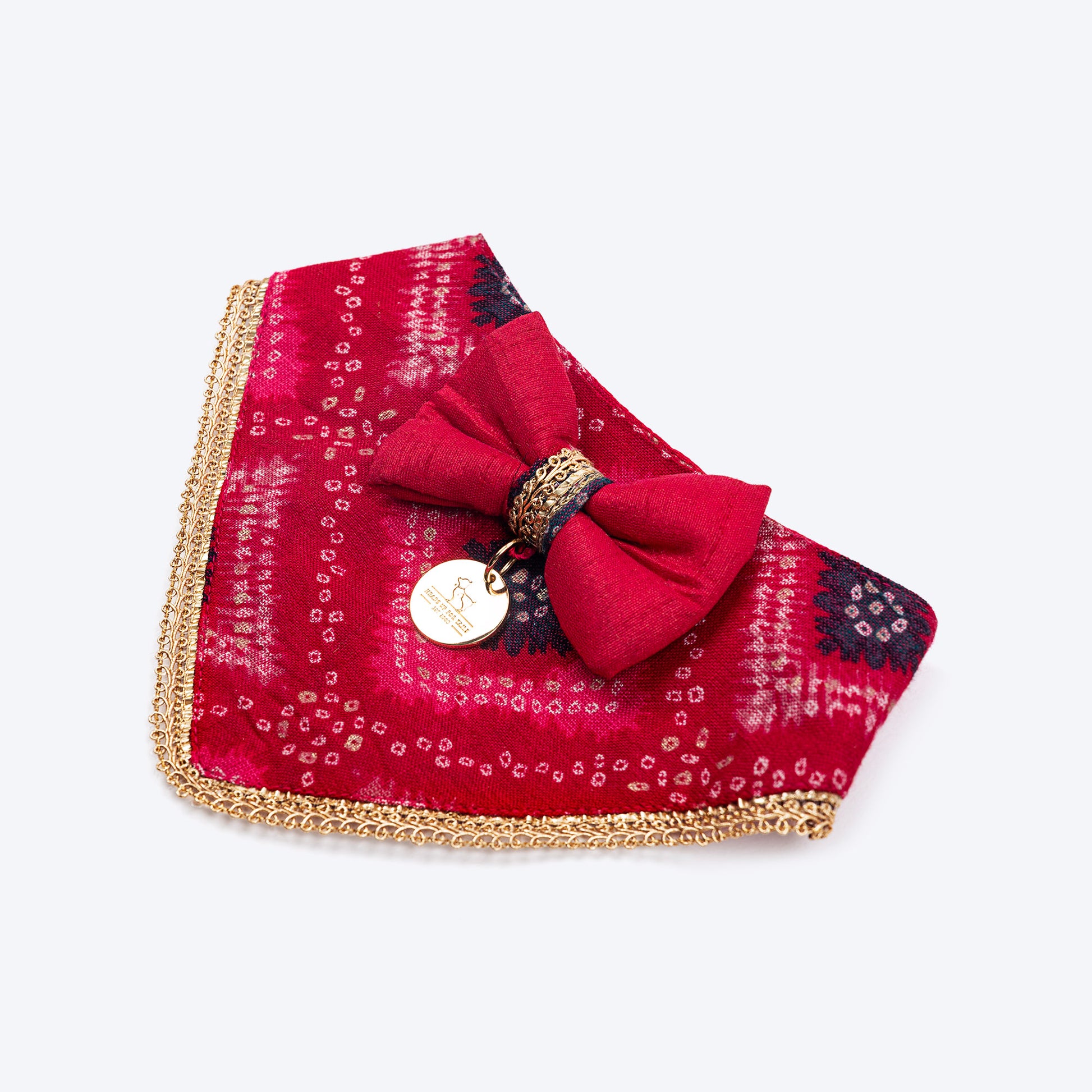 HUFT Rang Riwaz Scarf For Cat & Puppy - Pink - Heads Up For Tails