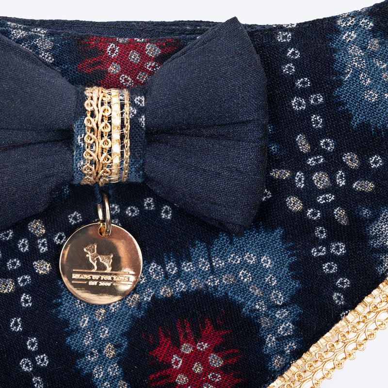 HUFT Rang Riwaz Scarf For Cat & Puppy - Blue - Heads Up For Tails