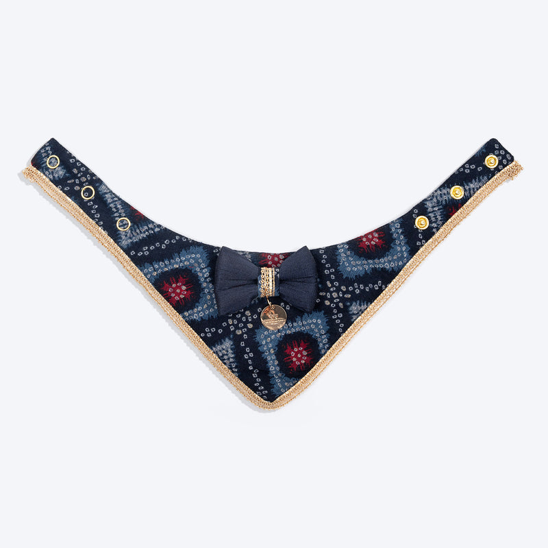 HUFT Rang Riwaz Scarf For Cat & Puppy - Blue - Heads Up For Tails