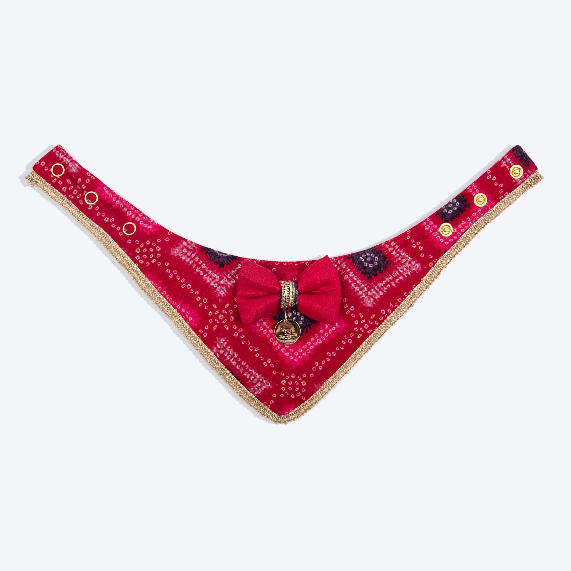 HUFT Rang Riwaz Scarf For Cat & Puppy - Pink - Heads Up For Tails