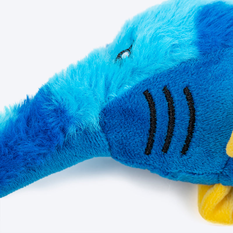 HUFT Swordiefish Squeaky Plush Toy For Dog - Blue - Heads Up For Tails