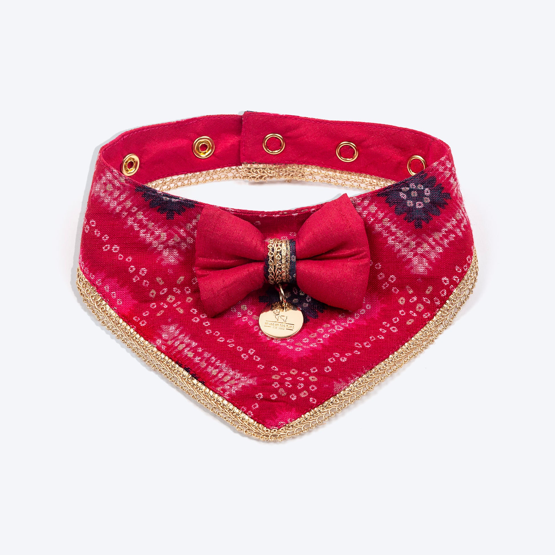 HUFT Rang Riwaz Scarf For Cat & Puppy - Pink - Heads Up For Tails
