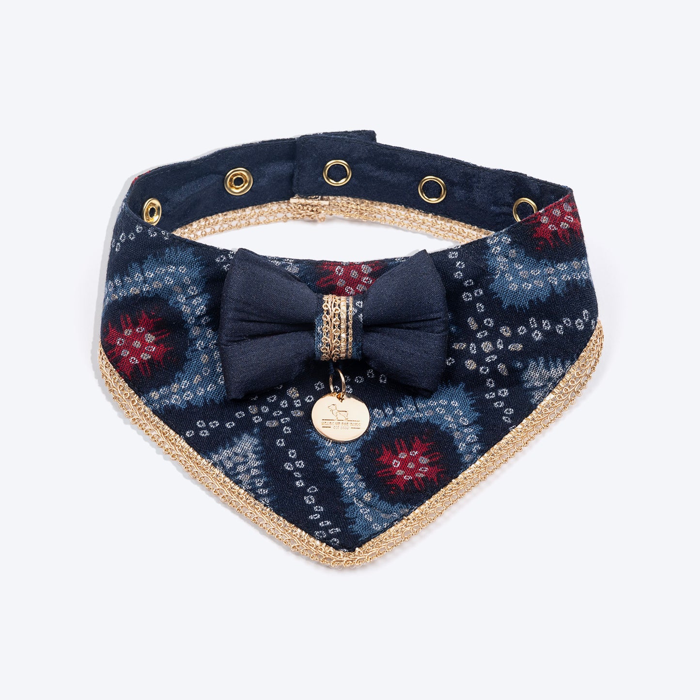 HUFT Rang Riwaz Scarf For Cat & Puppy - Blue - Heads Up For Tails