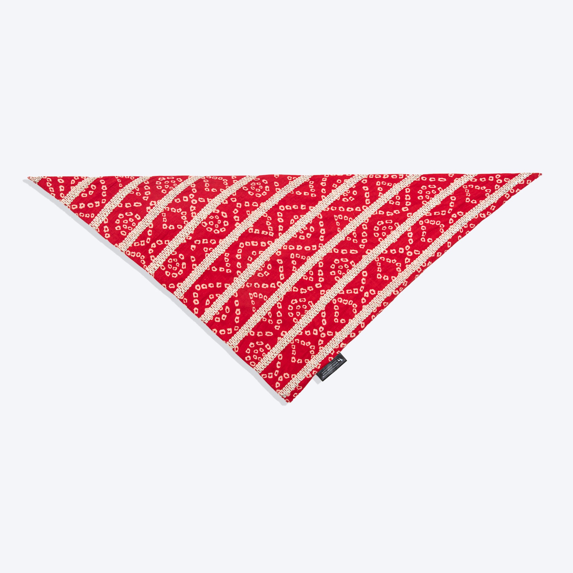 HUFT Bandhani Bandhan Knot Bandana For Dog - Red - Heads Up For Tails