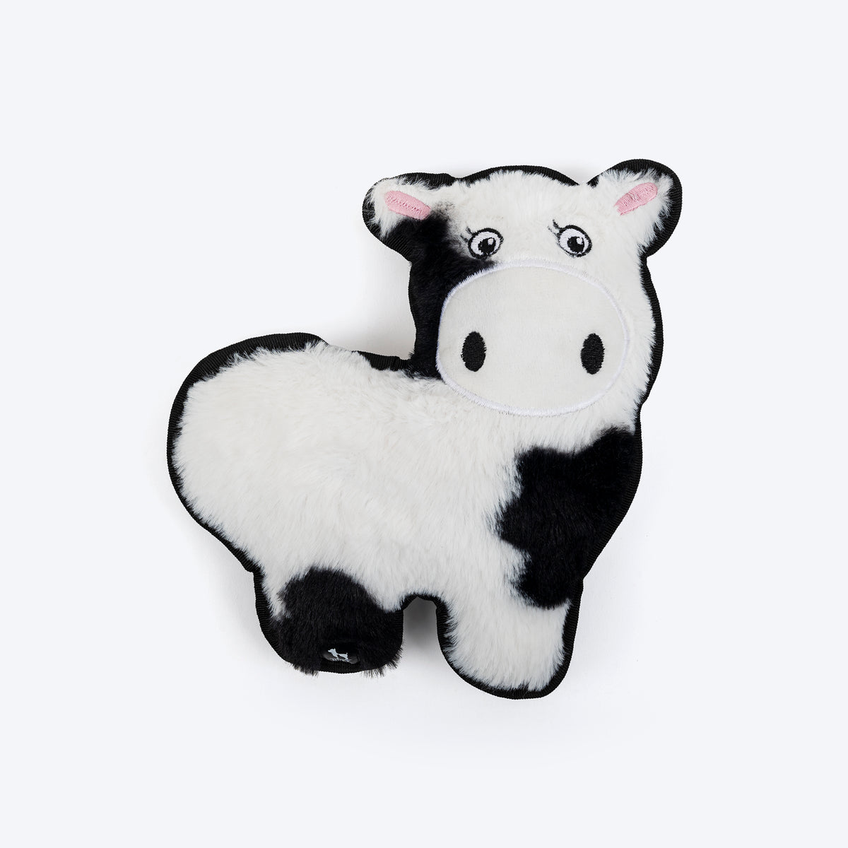HUFT Mister Mooster Squeaky Cuddle Plush Toy For Dog - Black & White, With Squeaker