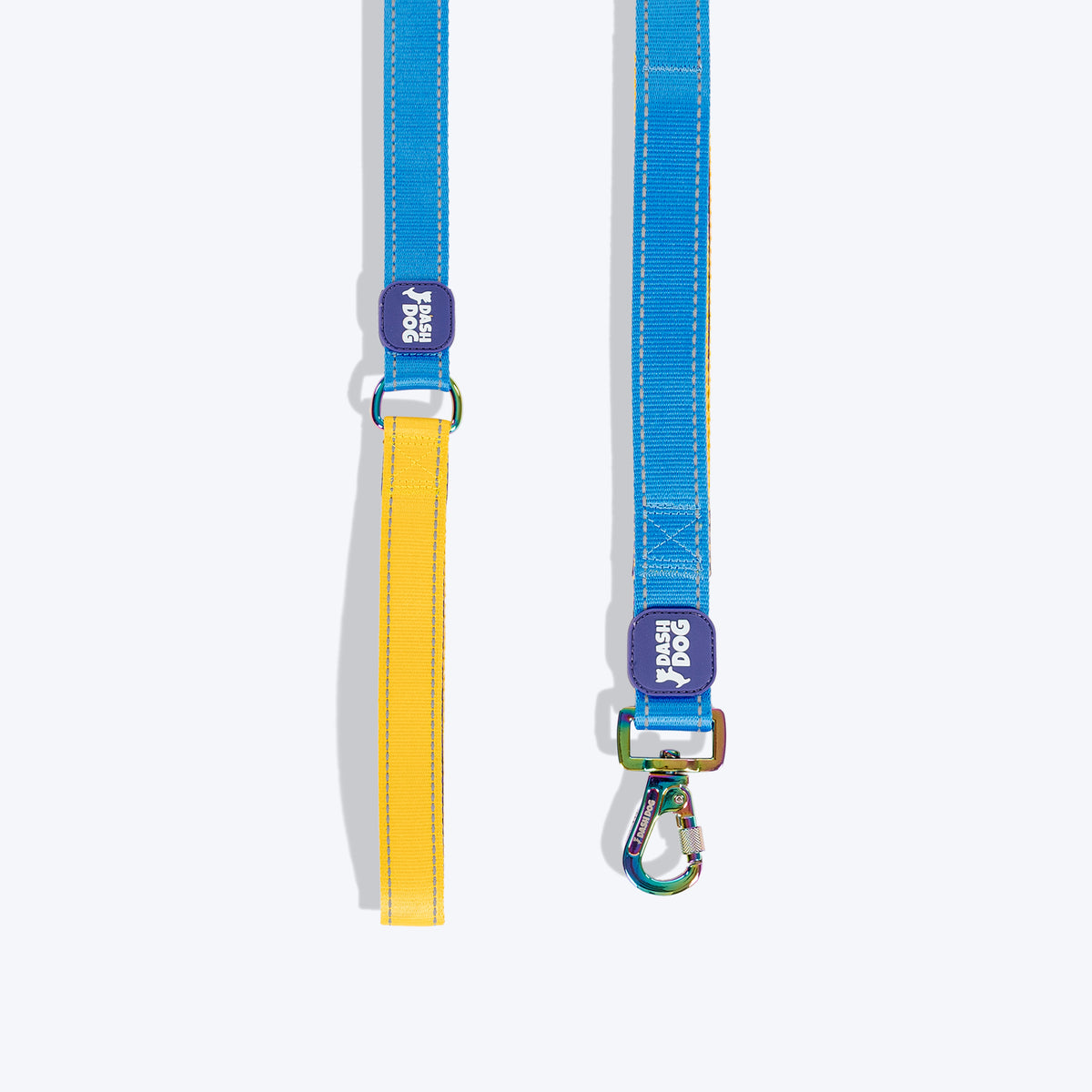Dash Dog Dual Handle Leash For Dog - Royal Blue & Yellow