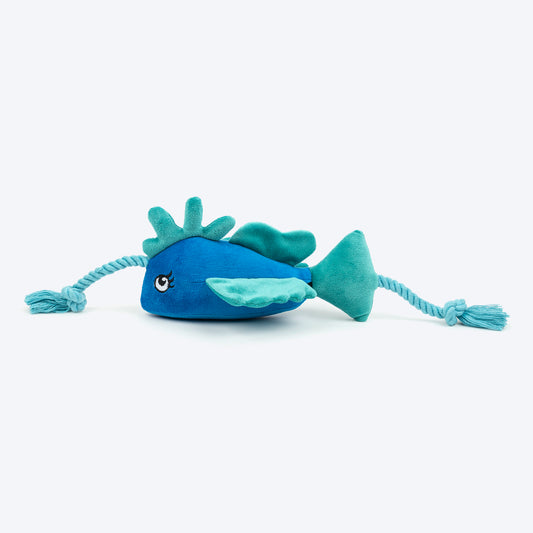 HUFT Flying Fishie Squeaky Plush Toy For Dog - Blue