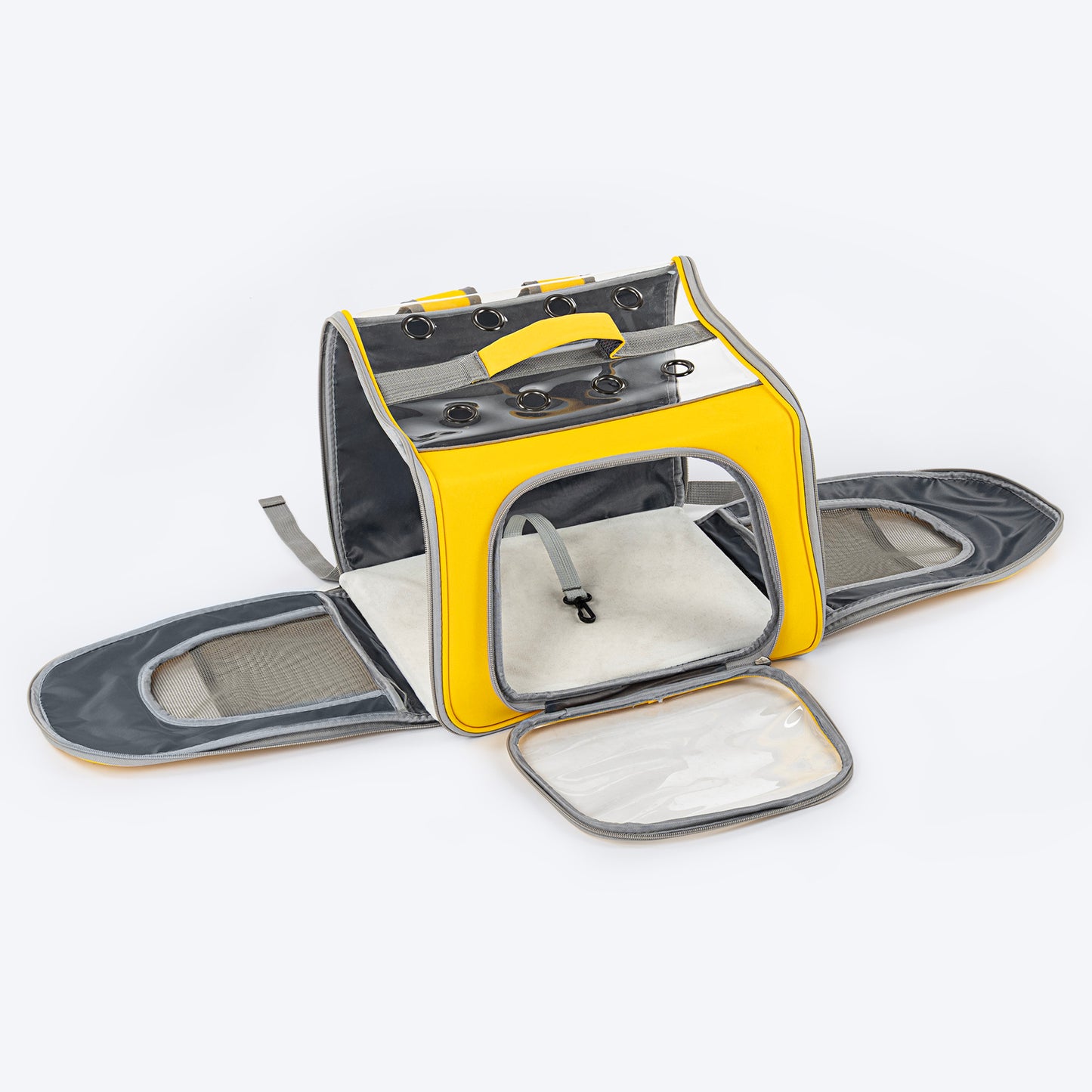 HUFT Triptails Bag Carrier For Dog & Cat - Yellow & Grey