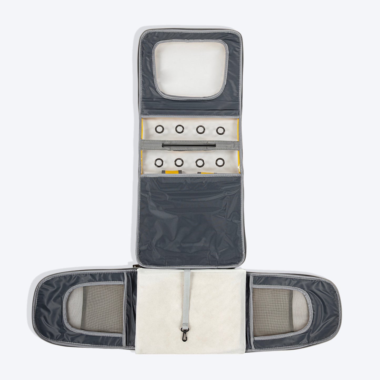 HUFT Triptails Bag Carrier For Dog & Cat - Yellow & Grey