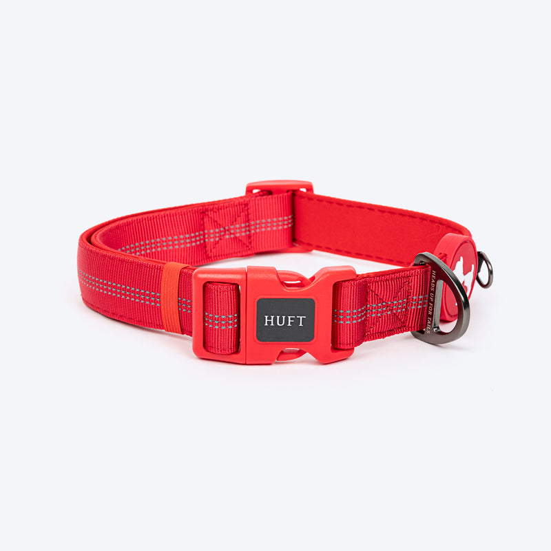 HUFT Comfort Plus Collar For Dog - Red - Heads Up For Tails