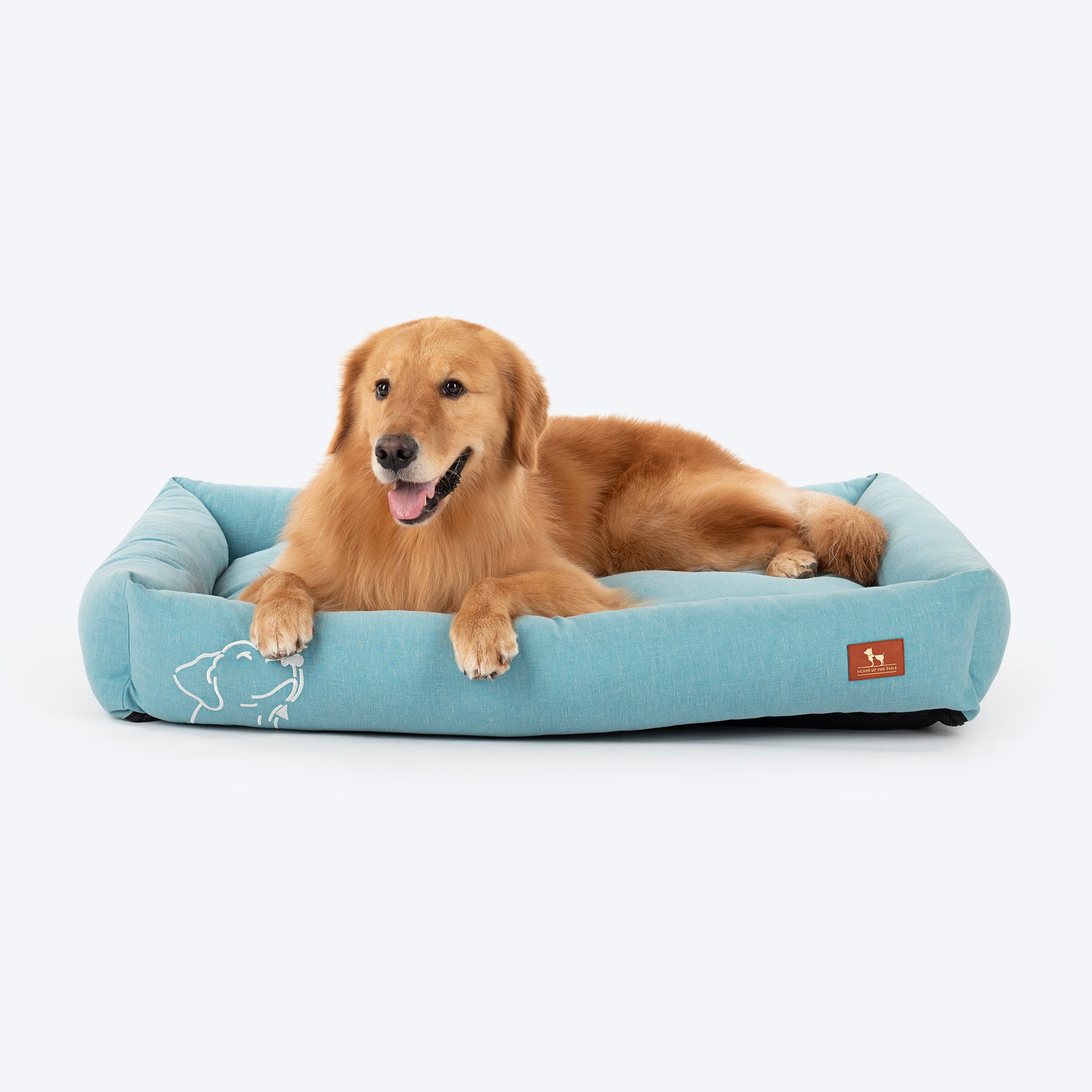 HUFT Sniff The Love Lounger Bed For Dog - Light Blue - Heads Up For Tails