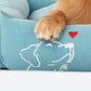 HUFT Sniff The Love Lounger Bed For Dog - Light Blue - Heads Up For Tails